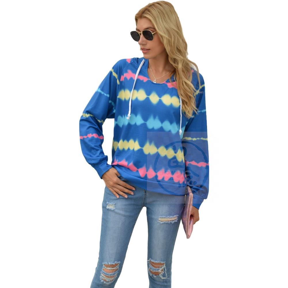 Autumn And Winter Women's Striped Hoodie